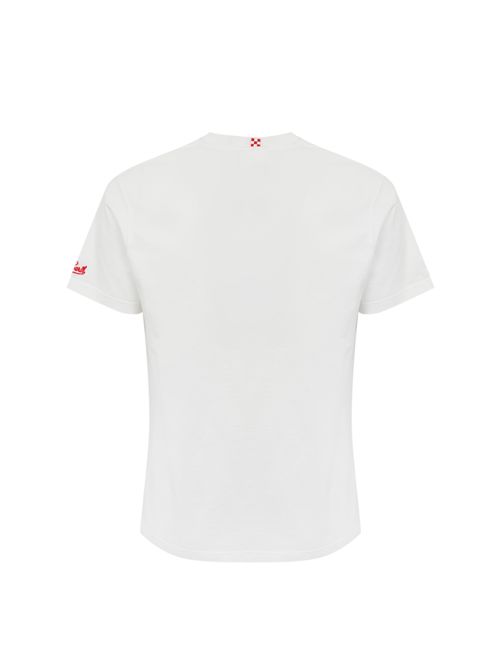 T-shirt con stampa e ricamo Mi Fai Volare Mc2 Saint Barth | TSHIRT MAN04986H CAR VOLARE 01N EMB